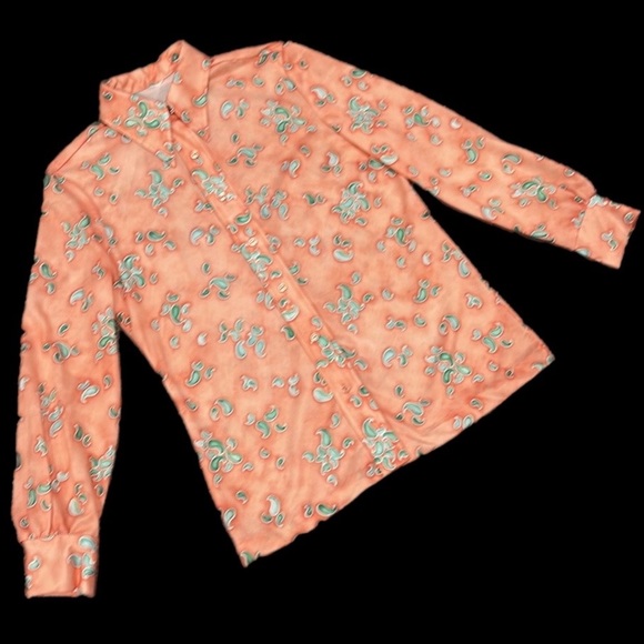 Vintage 70s Polyester Button Down Shirt - Picture 9 of 15